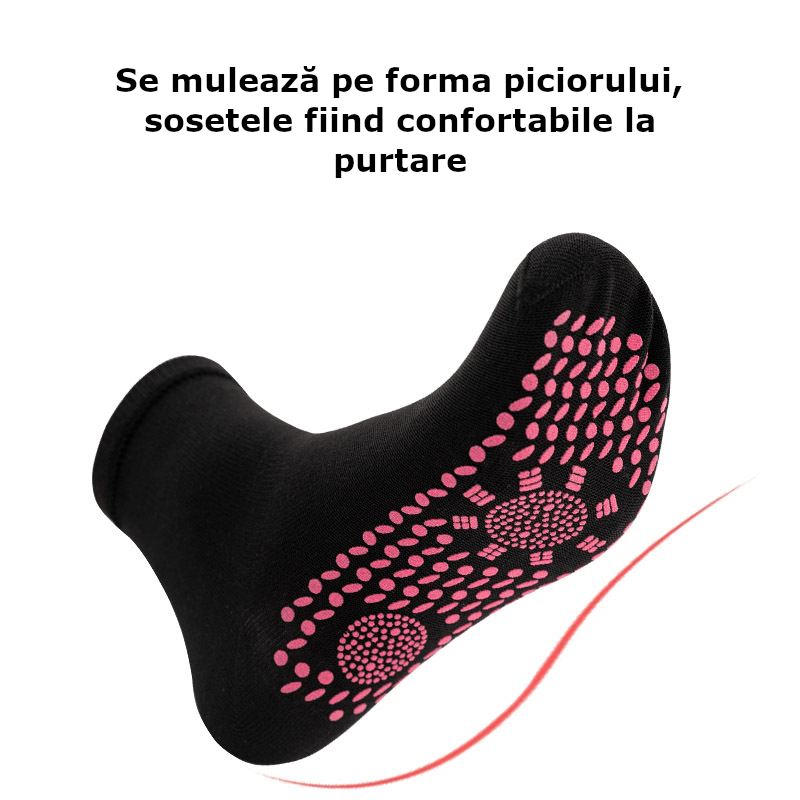 Set sosete terapeutice turmalina, confortabile, imbunatatesc circulatia, usoare de purtat, unisex, marime universala - 3 | YEO