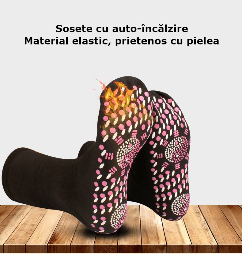 Set sosete terapeutice turmalina, confortabile, imbunatatesc circulatia, usoare de purtat, unisex, marime universala