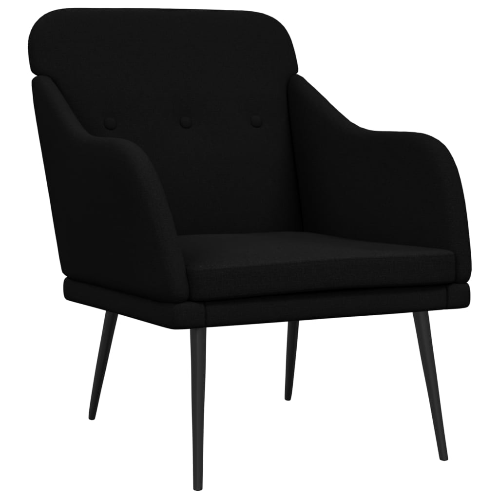 Fotoliu, negru, 63x76x80 cm, textil
