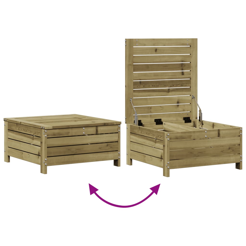 Set mobilier de gradina cu perne, 3 piese, lemn de pin tratat — imaginea 6