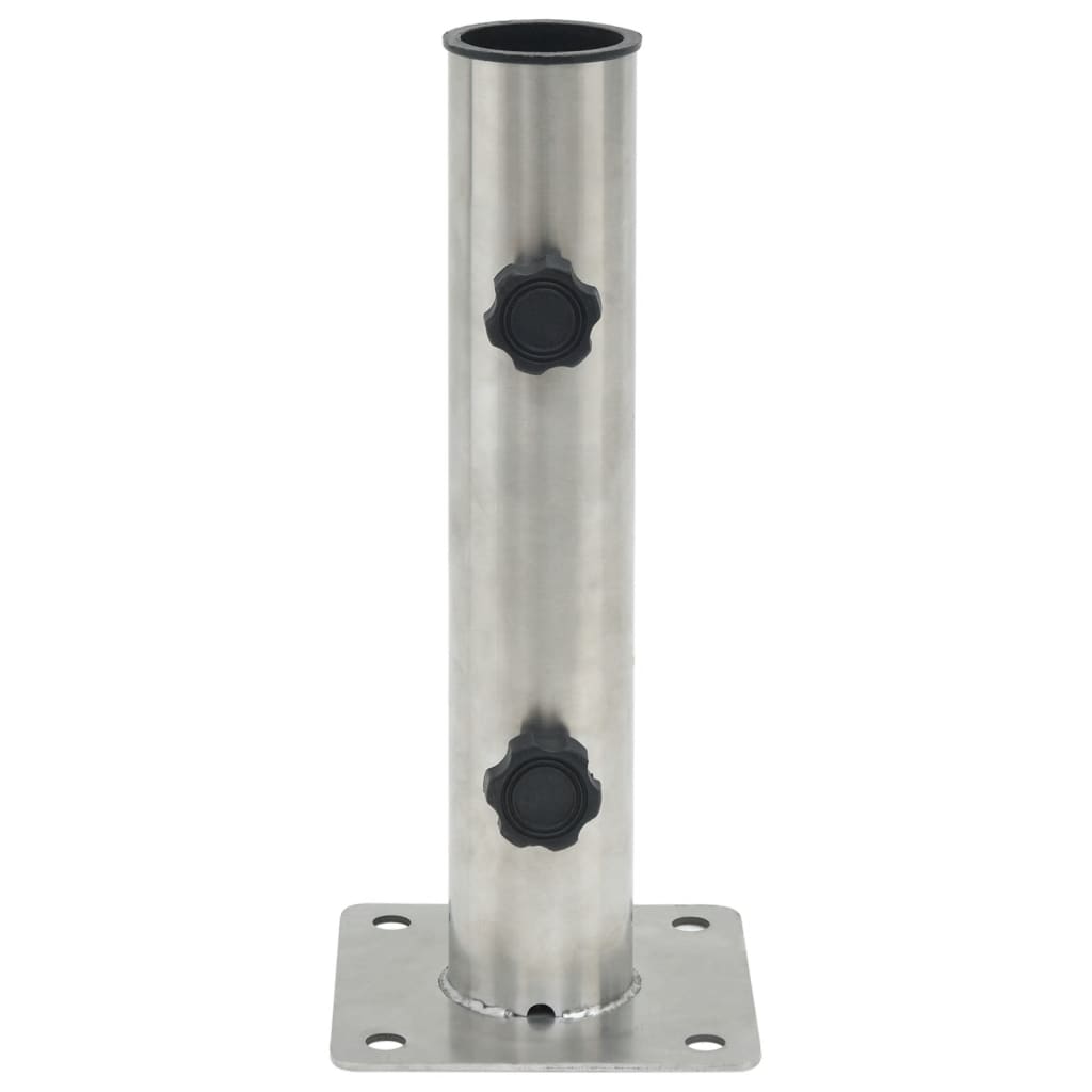 Suport de umbrela pentru stalp de Ø38/48 mm, argintiu, otel - imagine 2