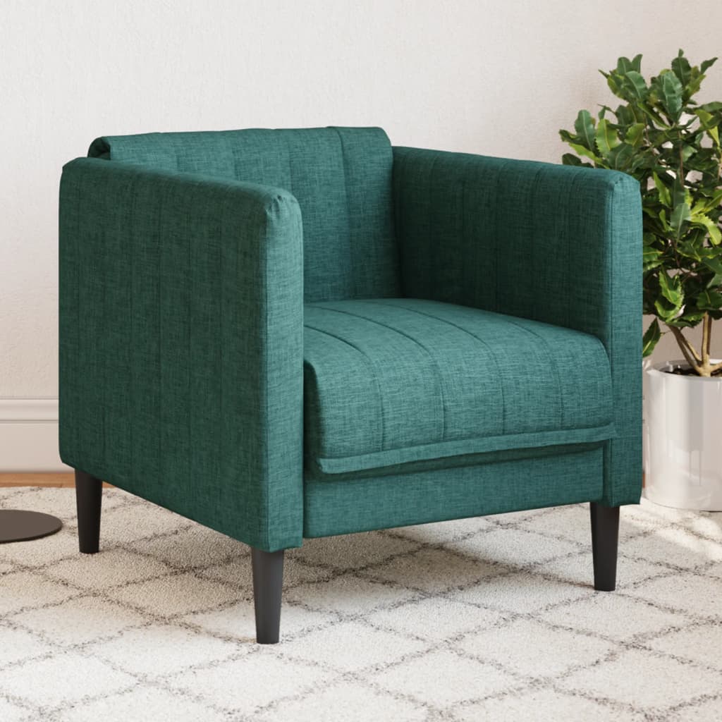 Fotoliu, verde inchis, material textil — imaginea 2