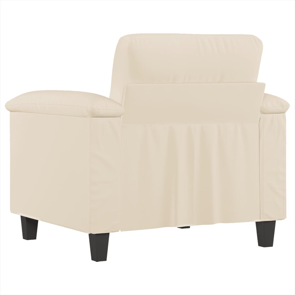 Fotoliu canapea, bej, 60 cm, textil microfibra — imaginea 5