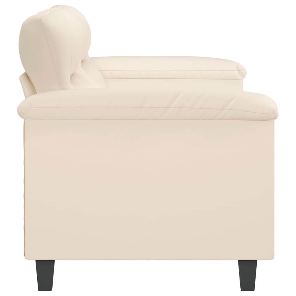 Canapea cu 2 locuri, bej, 140 cm, tesatura microfibra — imaginea 4