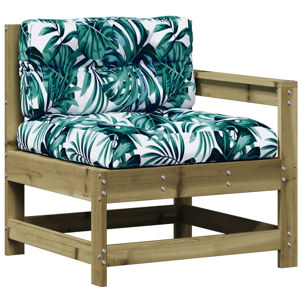 Set mobilier de gradina cu perne, 8 piese, lemn de pin tratat — imaginea 4