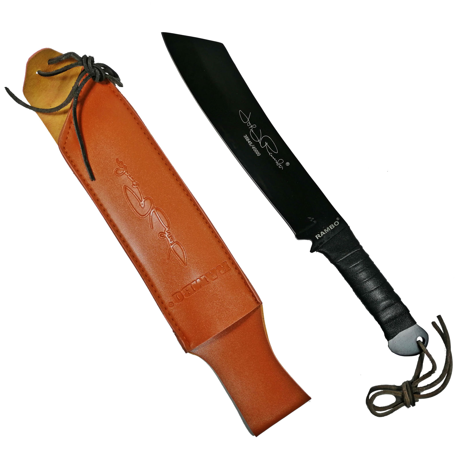 Set Cutit de vanatoare, 35 cm si Maceta, 43 cm, IdeallStore®, Teaca inclusa — imaginea 12