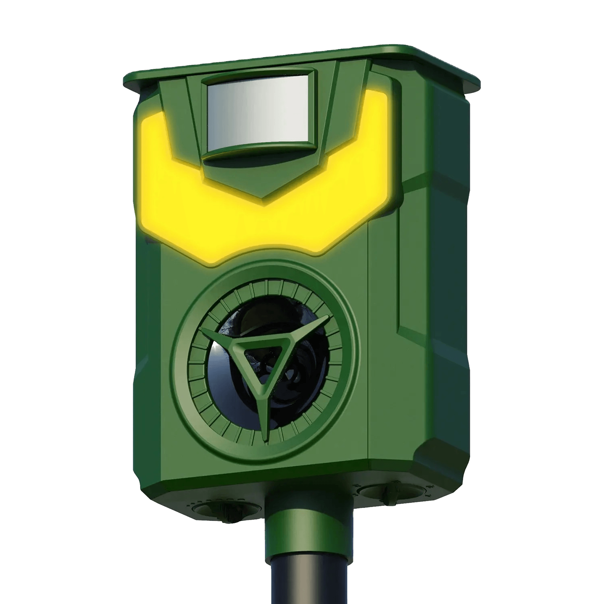Dispozitiv cu ultrasunete anti-daunatori, Nivazo AR33, acumulator 600mAh, 5 moduri functionare, acoperire 110, incarcare solara, verde inchis
