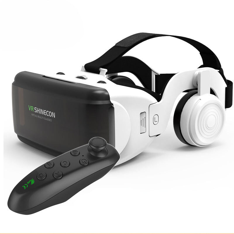 Ochelari VR 3D, Realitate Virtuala, Lentile Acril, Casti, Joystick, Telefon 4,7-6,7 inch, 3D, Universal, Model 2023