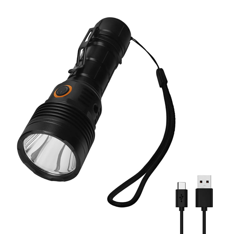 Lanterna Tactica LED Premium, 1000LM, Rezistenta la Apa IPX6, Incarcare Rapida USB-C, 3 Moduri de Lumina, Portabila - 1 | YEO