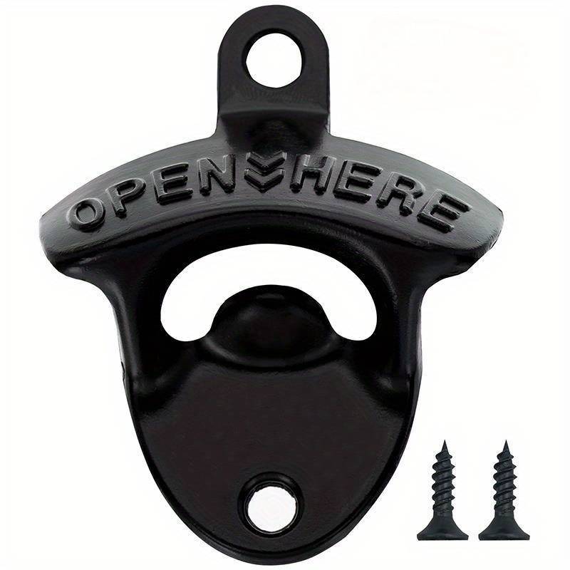 Desfacator sticle de bere, vintage, metal aspect antichizat de montat pe perete