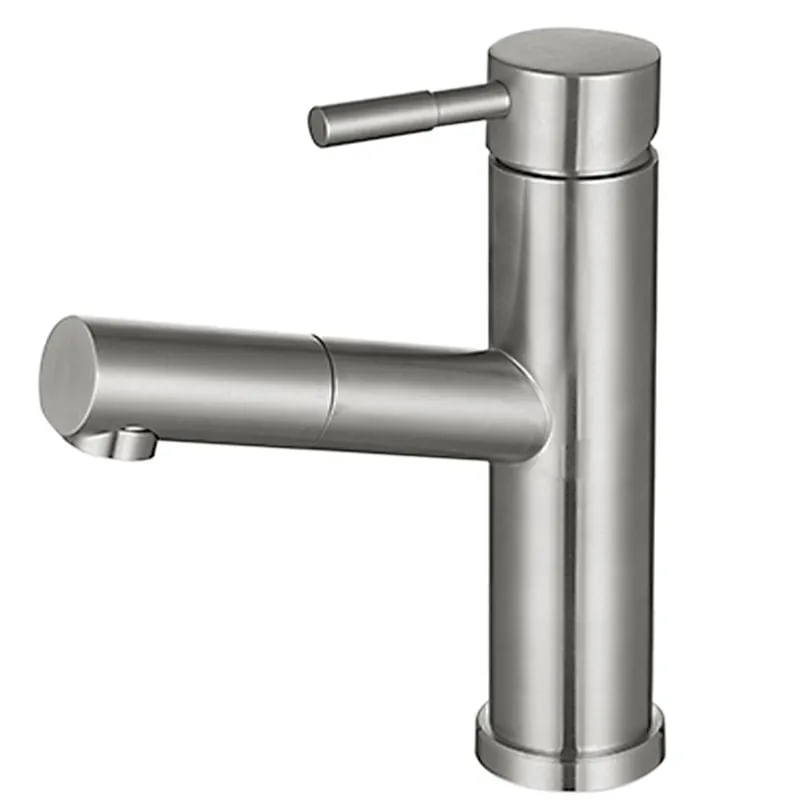 Baterie chiuveta MaGeCa® cu dus extractabil din otel inoxidabil, Racorduri si accesorii incluse, Design modern, Silver — imaginea 8