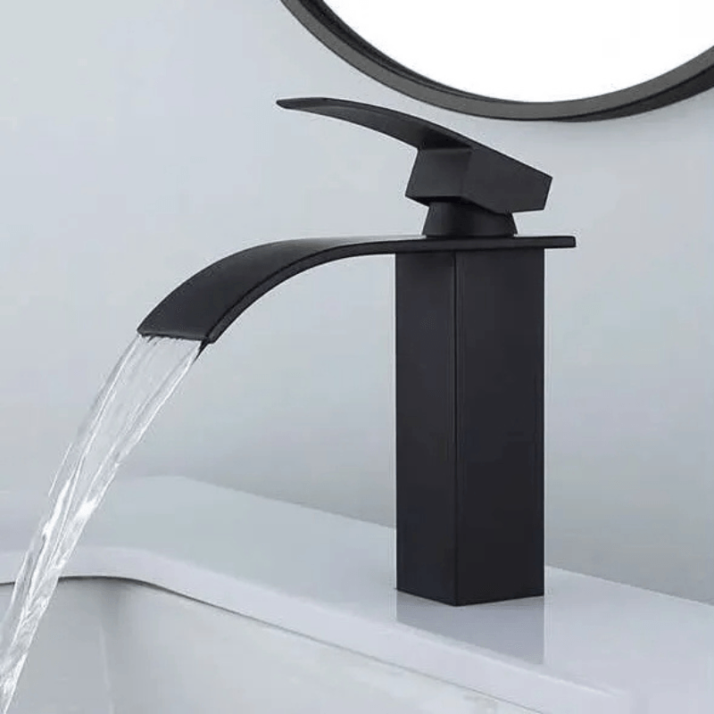 Baterie sanitara MaGeCa® pentru lavoar, Tip cascada, Otel inoxidabil, Monocomanda, Racorduri incluse, 18 cm inaltime — imaginea 3