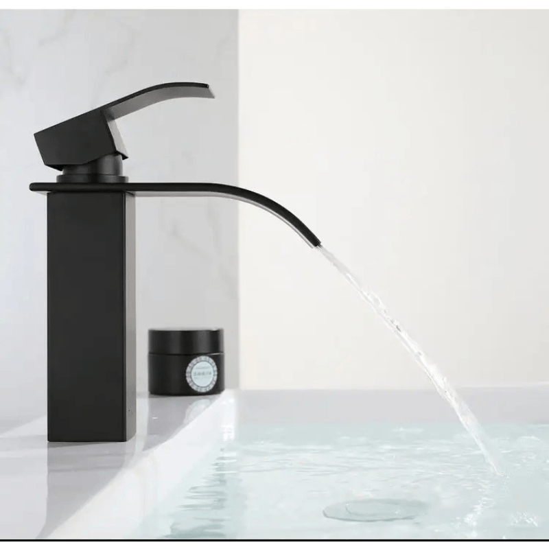 Baterie sanitara MaGeCa® pentru lavoar, Tip cascada, Otel inoxidabil, Monocomanda, Racorduri incluse, 18 cm inaltime — imaginea 4
