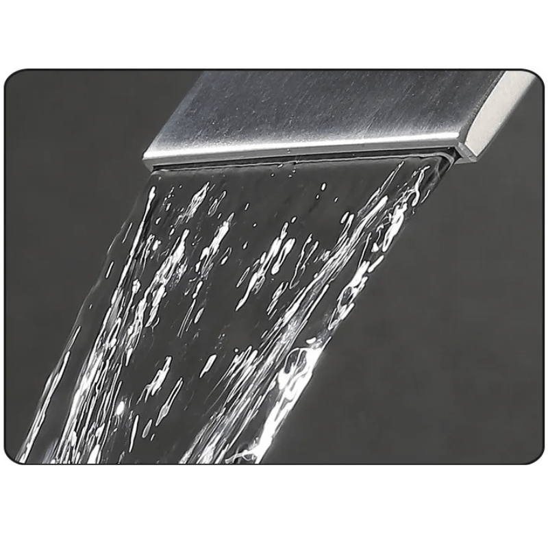 Baterie sanitara MaGeCa® pentru lavoar, Tip cascada, Otel inoxidabil, Monocomanda, Racorduri incluse, 18 cm inaltime — imaginea 7