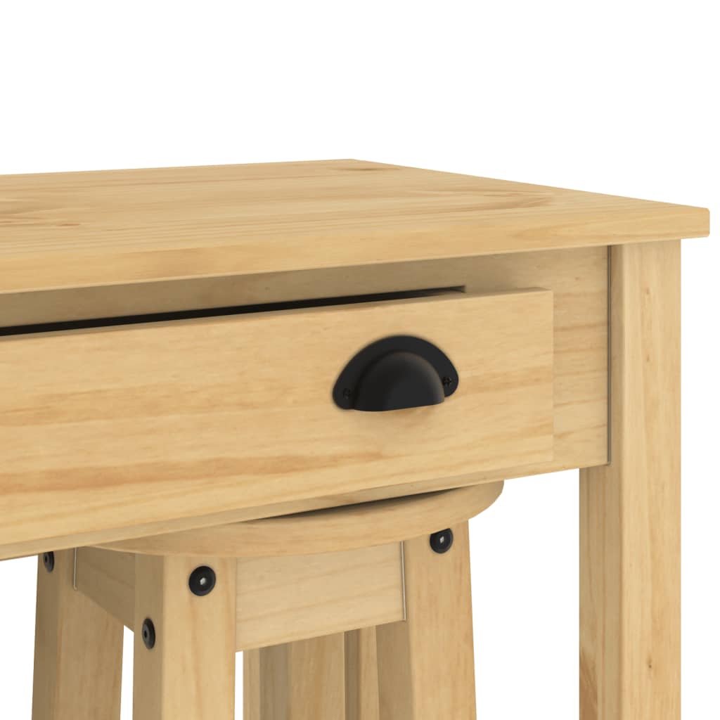 Set mobilier de bar, 5 piese, lemn masiv de pin — imaginea 9