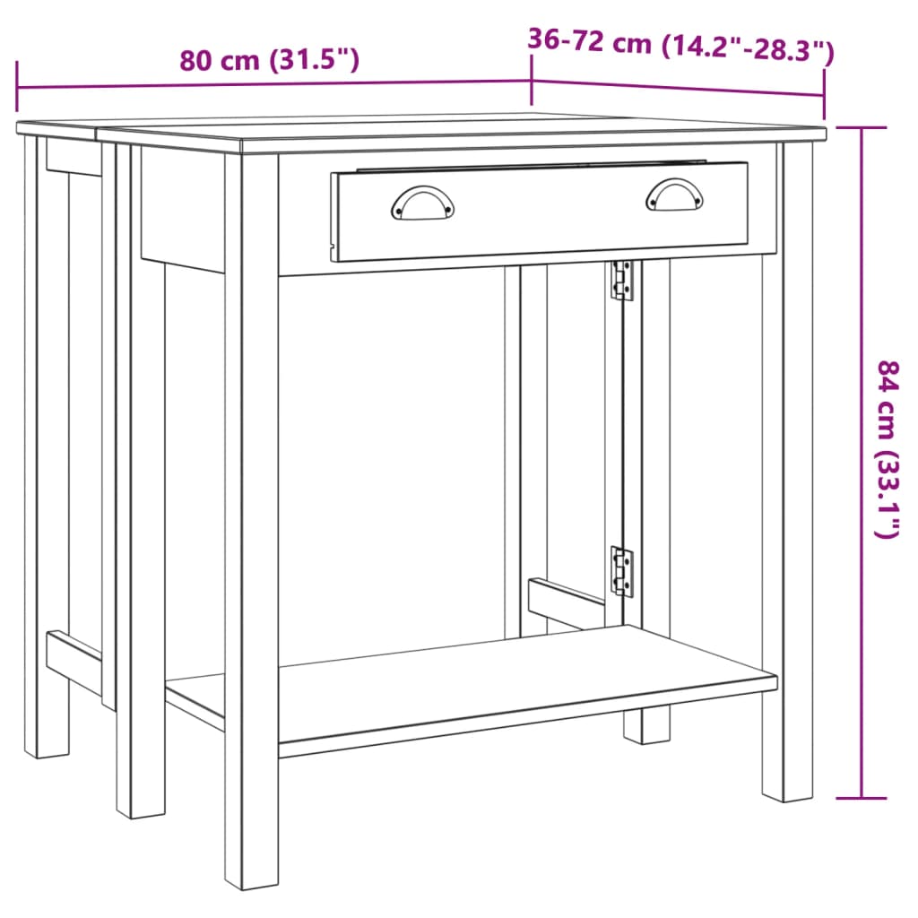 Set mobilier de bar, 5 piese, lemn masiv de pin — imaginea 12