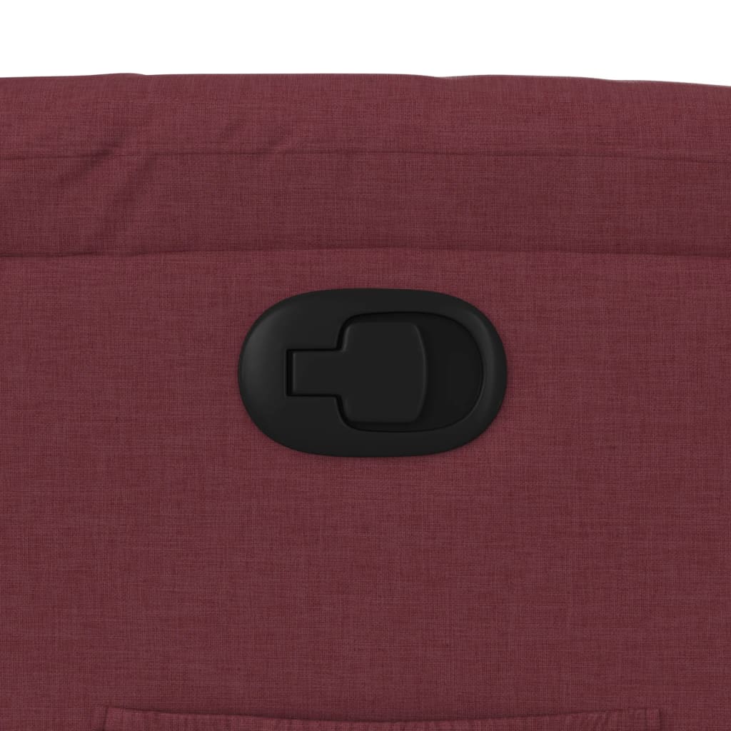 Fotoliu rabatabil, rosu vin, material textil — imaginea 9