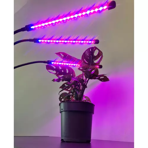 Lampa de Crestere pentru Plante cu 3 Panouri LED, Timer si Telecomanda, Rezistenta la Apa, 30W - 3 | YEO