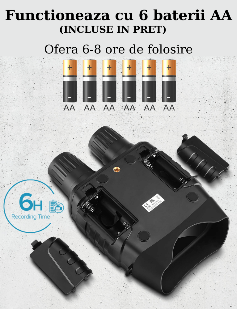 Binoclu digital pentru vanatoare, night vision 300m, inregistrare video, zoom reglabil - 1 | YEO