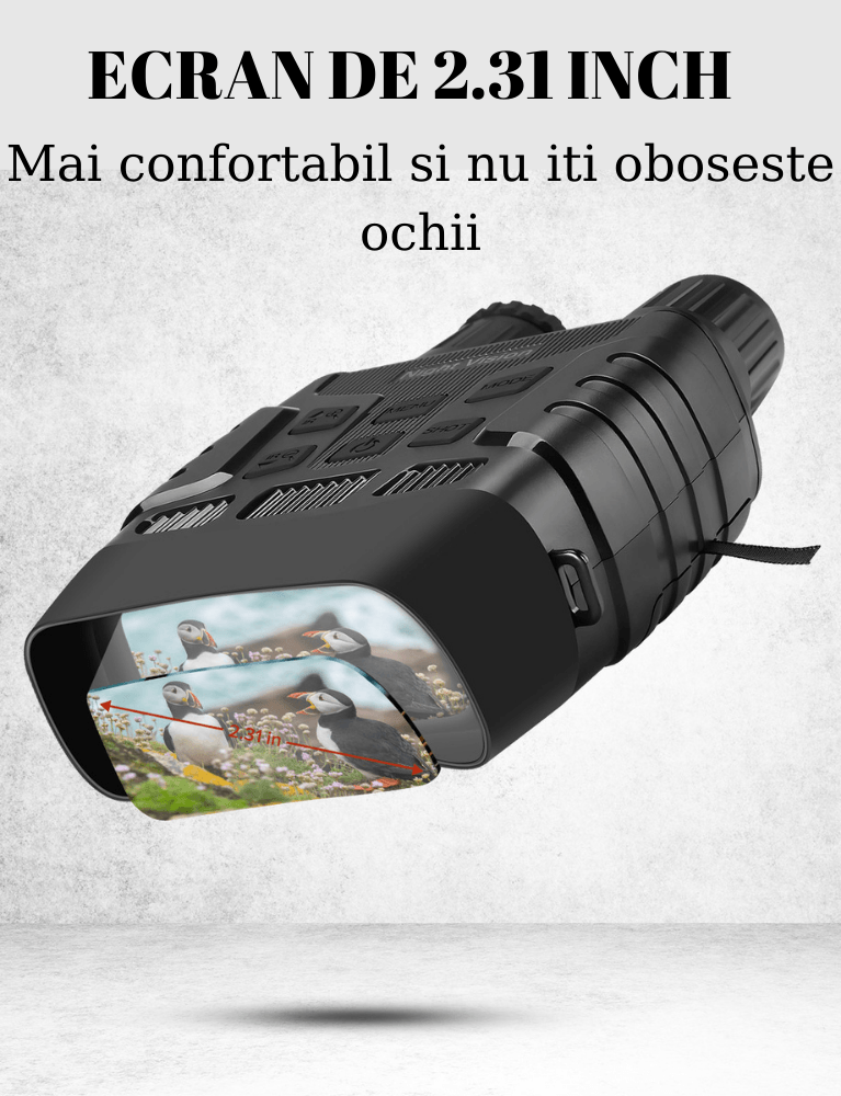 Binoclu digital pentru vanatoare, night vision 300m, inregistrare video, zoom reglabil