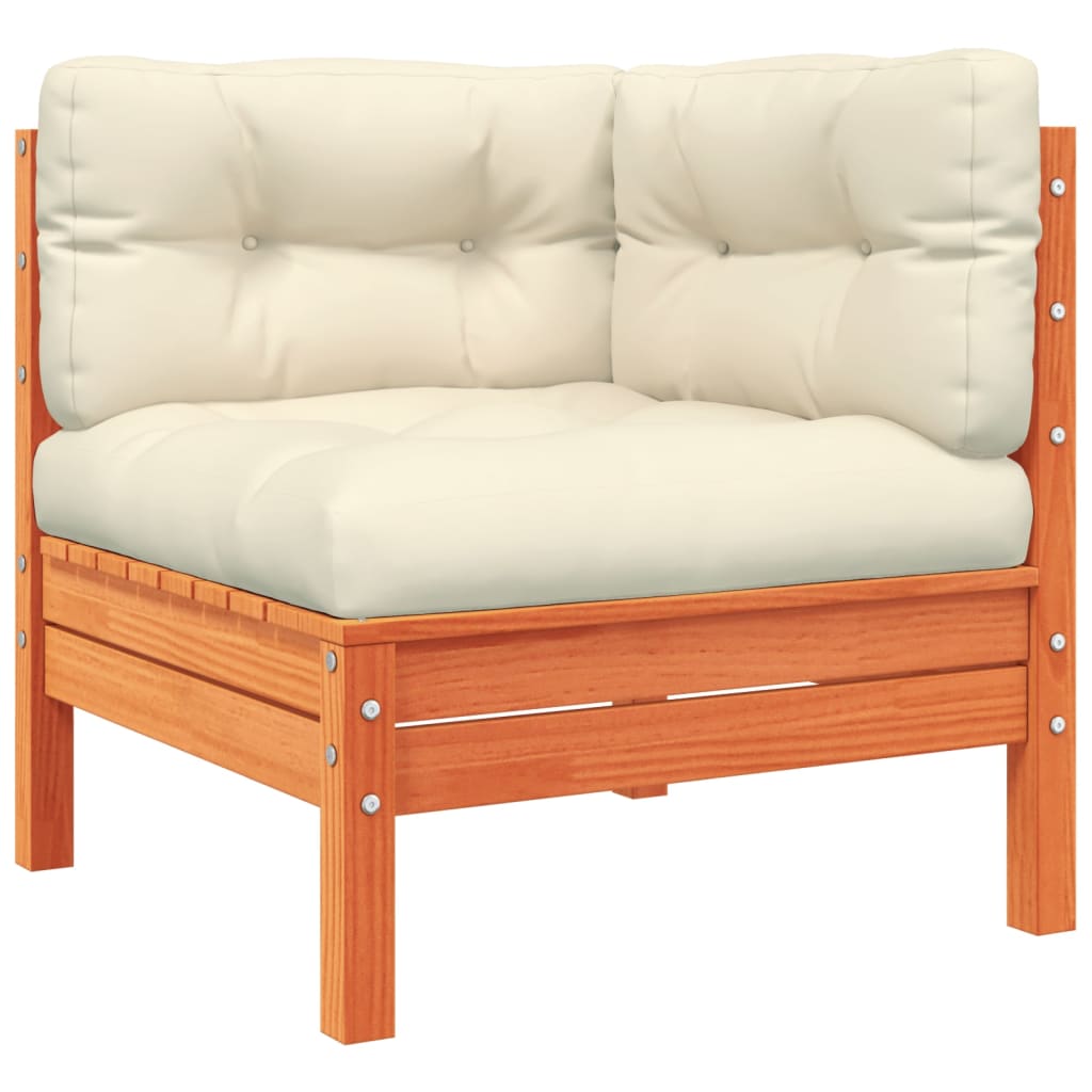 Set mobilier de gradina cu perne, 5 piese, lemn masiv de pin — imaginea 4