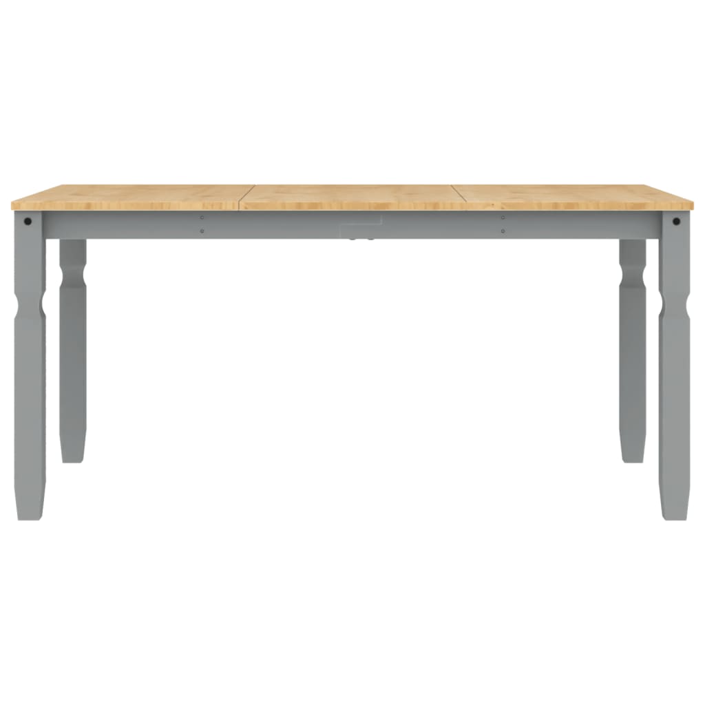 Masa de sufragerie "Corona", gri 160x80x75 cm lemn masiv de pin — imaginea 4