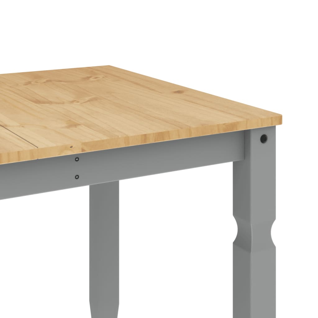 Masa de sufragerie "Corona", gri 160x80x75 cm lemn masiv de pin — imaginea 7