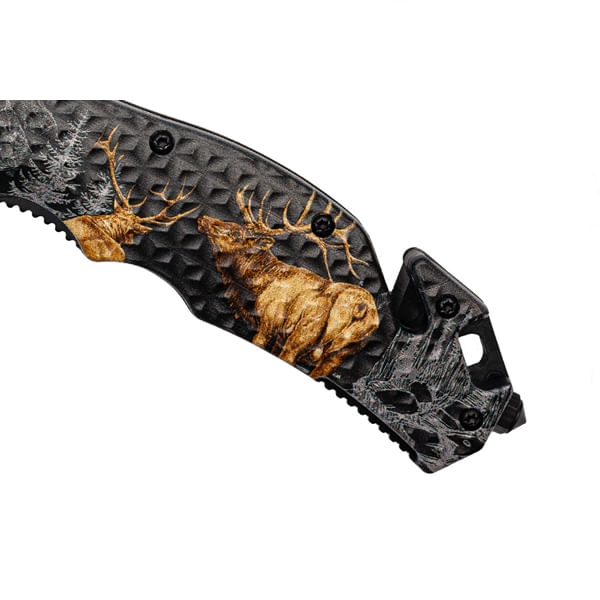 Briceag salvare, IdeallStore®, Hunting Deer, 21 cm, Otel inoxidabil - 3 | YEO