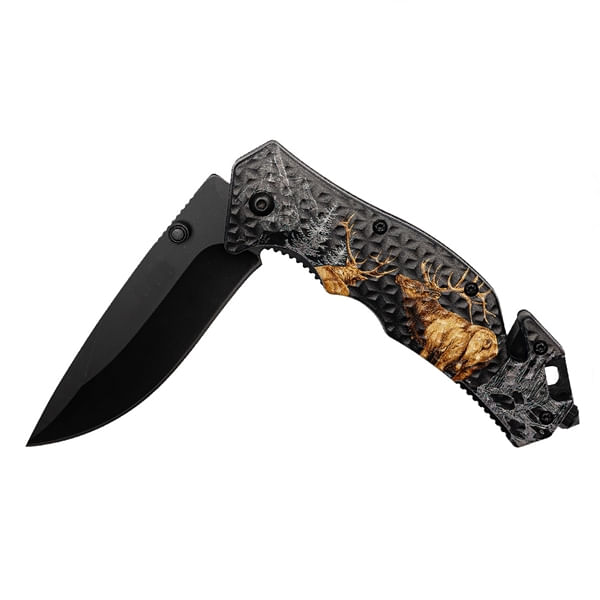 Briceag salvare, IdeallStore®, Hunting Deer, 21 cm, Otel inoxidabil - 4 | YEO
