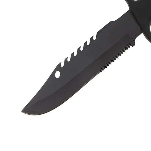Cutit tactic, DEPOX®, Ultimate Survival, 29 cm, Negru — imaginea 7