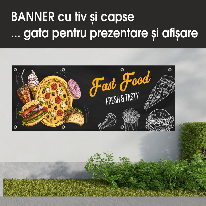 Banner MEDIA, Fast food model 4, 150 x 60 cm