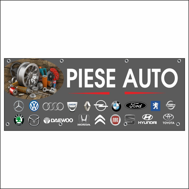 Banner MEDIA, Piese auto model 2, 250 x 100 cm