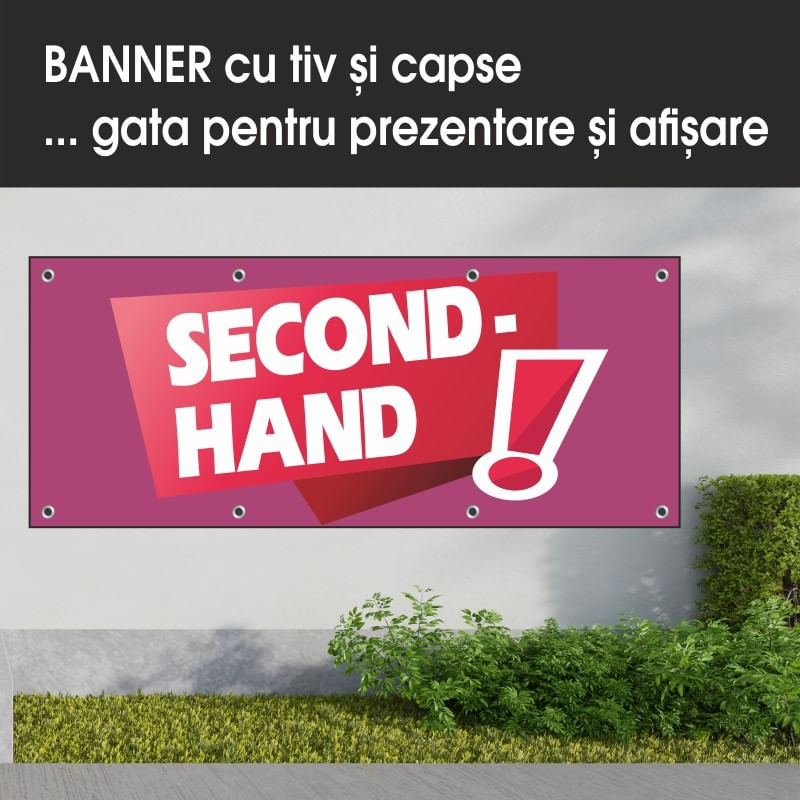 Banner MEDIA, Second hand model 1, 200 x 80 cm - imagine 2