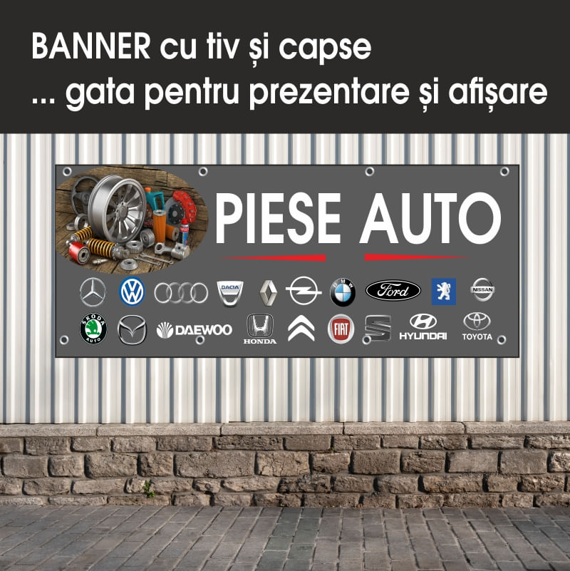 Banner MEDIA, Piese auto model 2, 300 x 120 cm