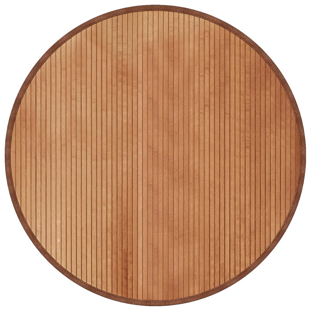 Covor rotund, natural, 100 cm, bambus
