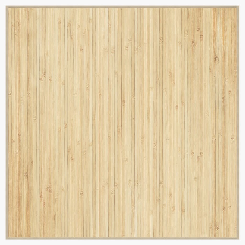 Covor dreptunghiular, natural deschis, 100x100 cm, bambus