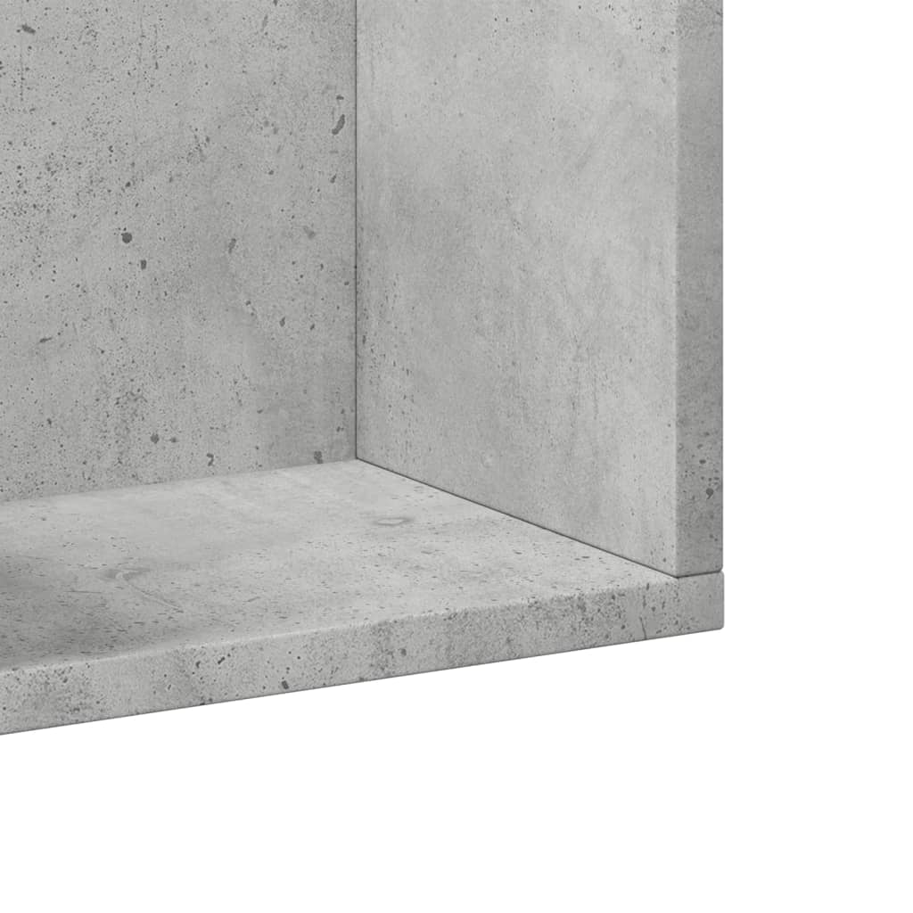 Dulapuri perete, 2 buc., gri beton 75x18x16,5 cm lemn prelucrat — imaginea 9