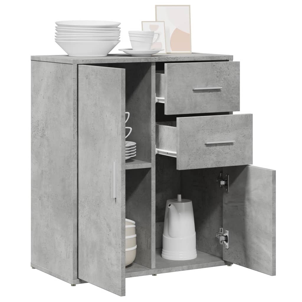 Dulap, gri beton, 60x31x70 cm, lemn prelucrat — imaginea 4
