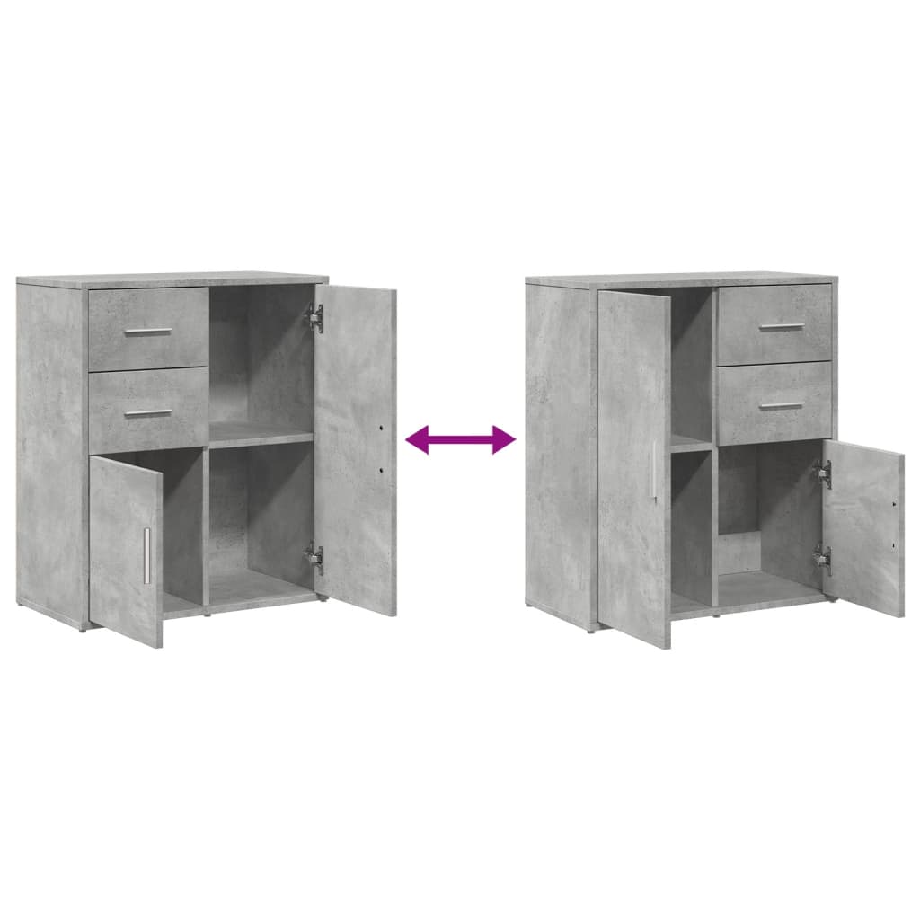 Dulap, gri beton, 60x31x70 cm, lemn prelucrat — imaginea 9