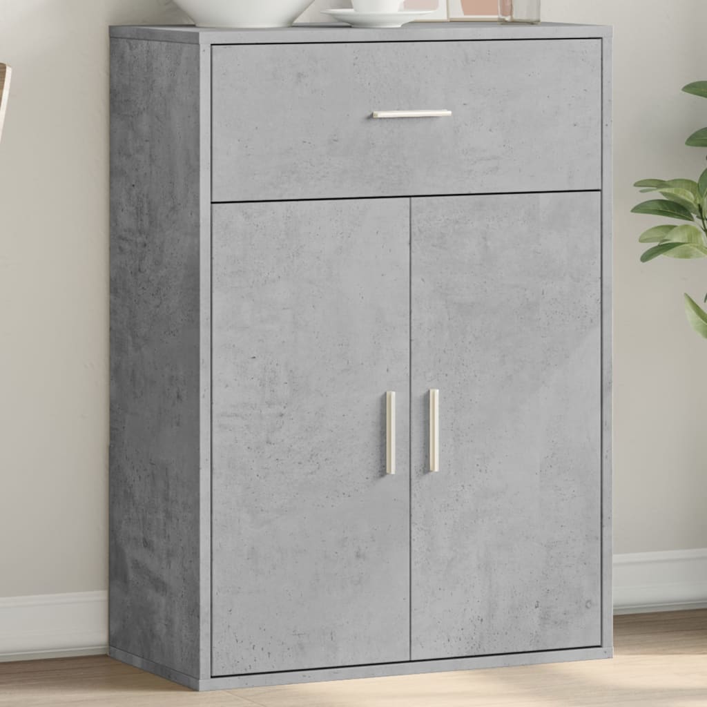 Servanta, gri beton, 60x30x84 cm, lemn compozit — imaginea 2