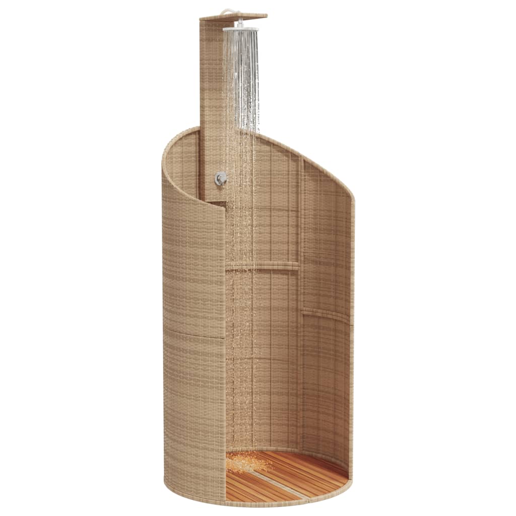 Dus de exterior, bej, 100x100x241,5 cm, poliratan/lemn acacia - 3 | YEO