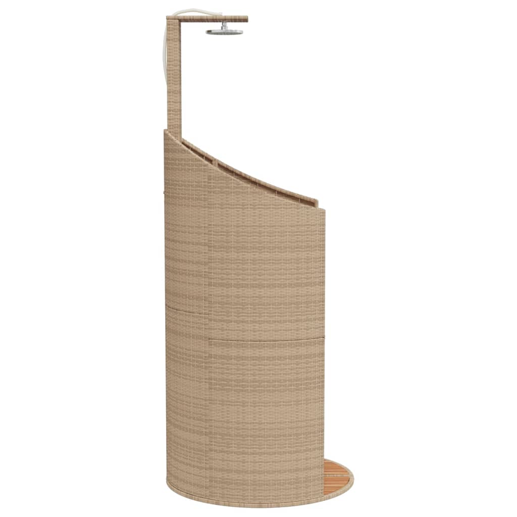 Dus de exterior, bej, 100x100x241,5 cm, poliratan/lemn acacia - 5 | YEO