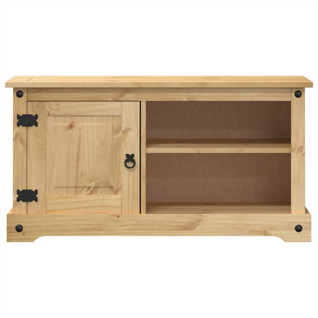 Dulap TV „Corona”, 100x37x52 cm, lemn masiv de pin — imaginea 4