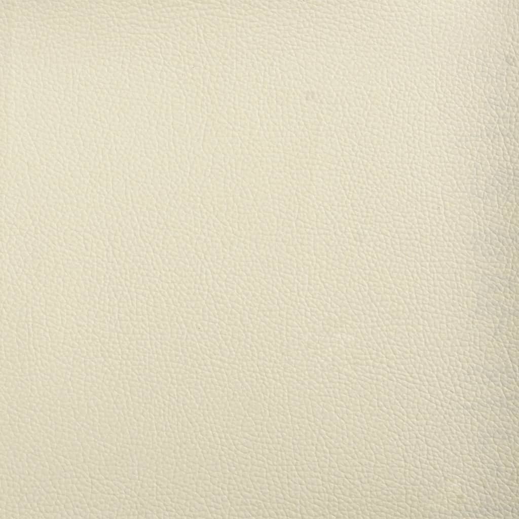 Fotoliu canapea cu taburet, crem, 60 cm, piele ecologica — imaginea 6