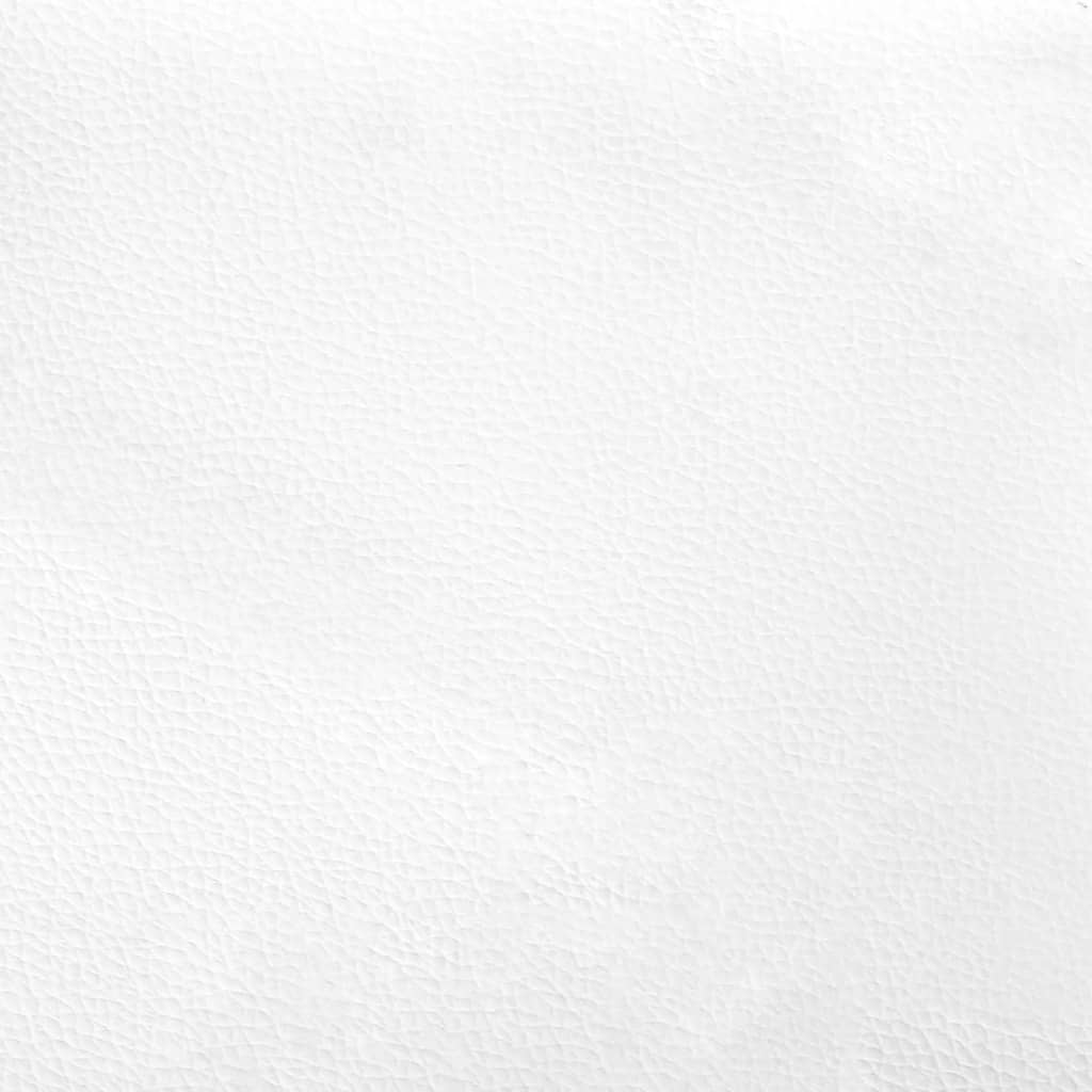 Pat cu saltea, alb, 200x200 cm, piele ecologica - imagine 10