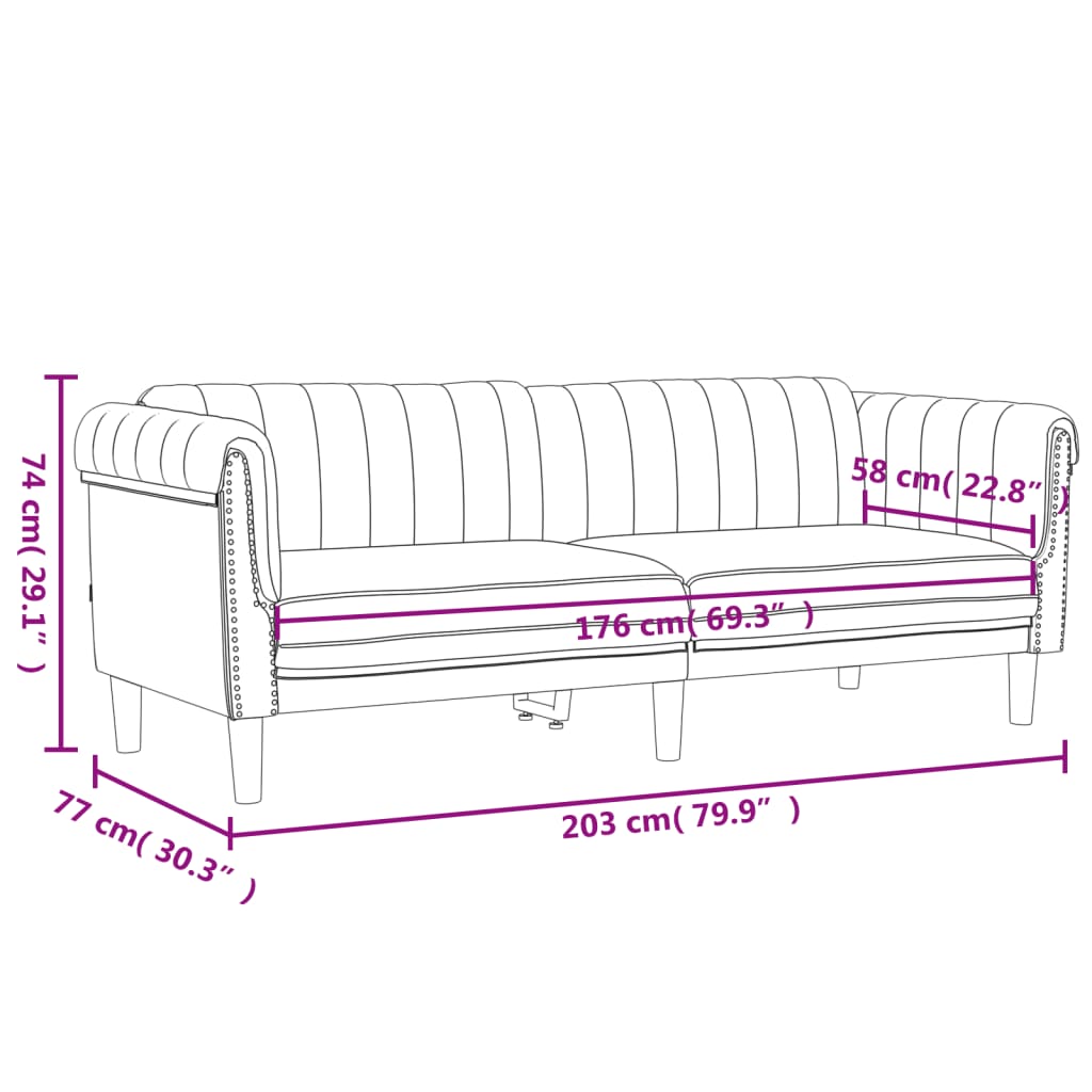 Set canapea 2 piese, galben, catifea — imaginea 9