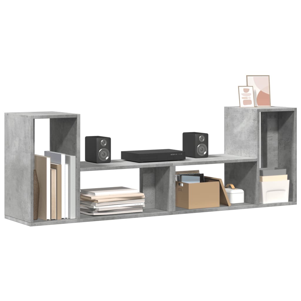 Dulapuri TV, 2 buc., gri beton, 75x30x50 cm, lemn prelucrat — imaginea 5