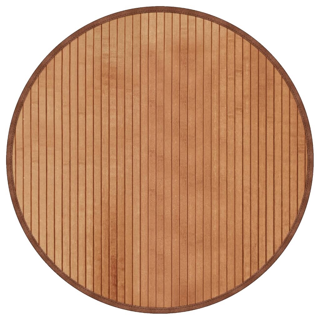 Covor rotund, natural, 60 cm, bambus