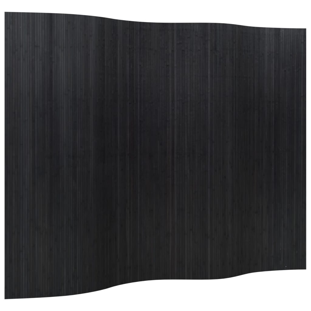 Paravan de camera, negru, 165x250 cm, bambus