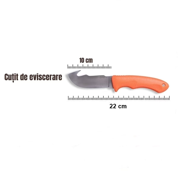 Cutit de vanatoare, IdeallStore®, Portocaliu, 22 cm - 2 | YEO